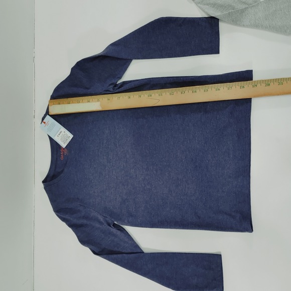 Cat & Jack Girls Long Sleeve T Shirt Set Size S 6 6X Blue and Grey Cotton Blend - Picture 5 of 9